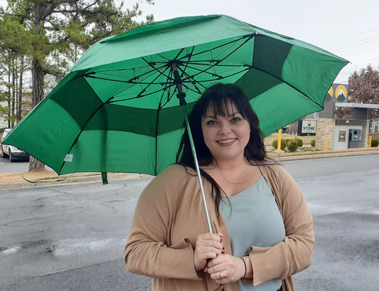 Umbrella with Stone Bank logo