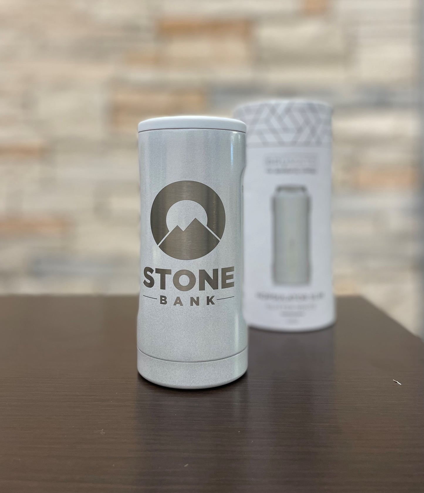 Stone Bank White  Glitter Thermos Tumbler