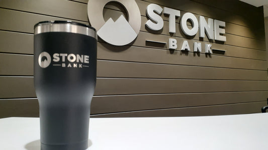 Black Stone Bank Tumblr, 30oz size.